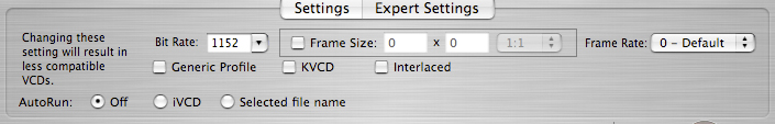 iVCD XSVCD Expert Settings