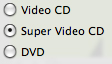 Burning SVCD Media Type