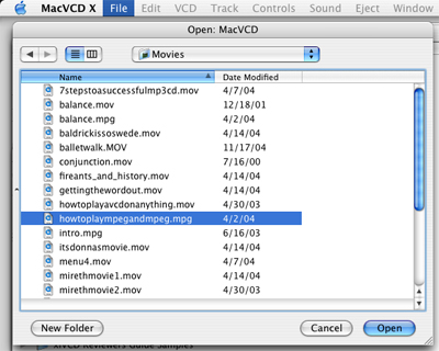 MacVCD X MPEG Player
