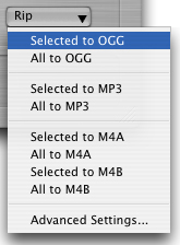 Rip CD to OGG vorbis on mac OS X