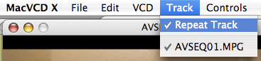MacVCD X Track Loop Controls