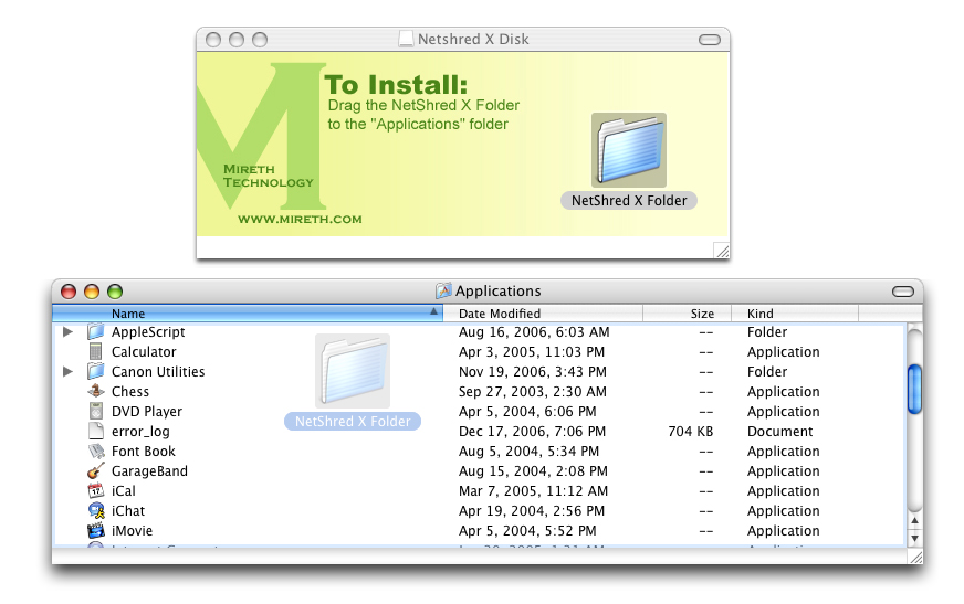 Install NetShred X Internet Track Eraser