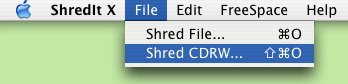 Erase CD-RW from Menu